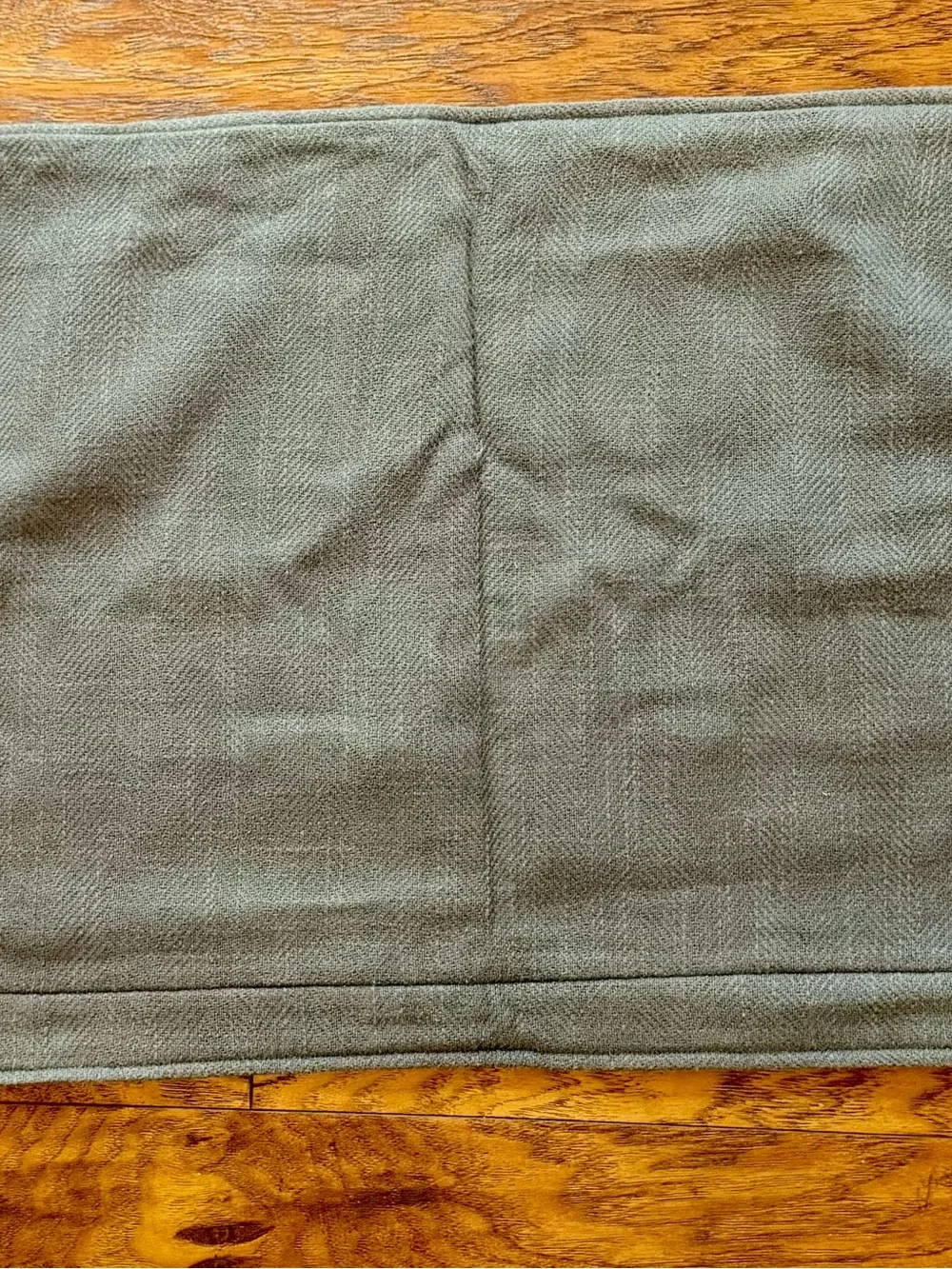 Pottery Barn Gray Embroidered Tag Lumbar Pillow